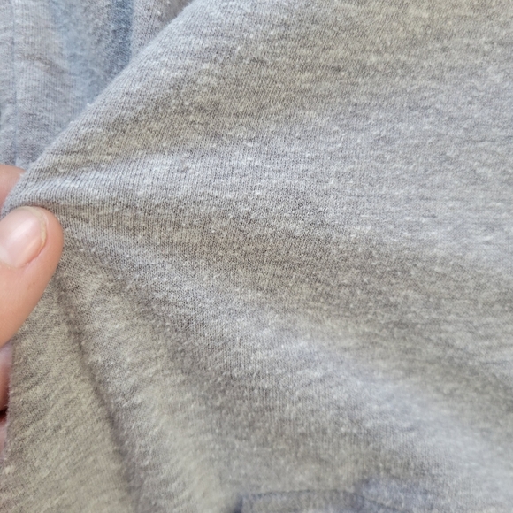 PINK Logo Three-Quarter Zip Up Pull Over Collar Size Gray White Small - Picture 4 of 11